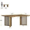 Tribesigns 63" Modern Executive Office Desk, Large Computer Desk with Slatted Pedestal - 3 of 4