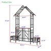 Hrinhom 97.2"H Outdoor Rose Arch with Gate And Planter - 3 of 4