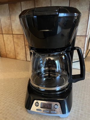 Proctor Silex Platinum Series FrontFill Drip Coffee Maker,  Digital & Programmable, 12 Cup Glass Carafe, Black and Silver (43687): Home  & Kitchen