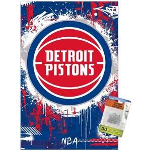 Trends International NBA Detroit Pistons - Maximalist Logo 23 Unframed Wall Poster Prints - 1 of 4