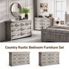 Farmhouse Dresser for Bedroom, 55 Inch Wide Dresser with 8 Drawers, Wooden Chest of Drawer with Metal Handles, Dresser Cabinet for Living Room - 4 of 4
