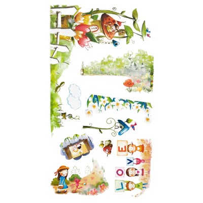 Slickblue Jungle House Wall Decals Vibrant Animal and Plant Vinyl Stickers for Fun Home Decor 13x23.5 inch