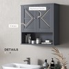 NicBex Bathroom Wall Mount Storage Cabinet Medicine Cabinet with 2 Doors & 3 Tier Storage Shelves - 4 of 4