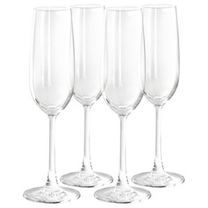 Gibson 4 Piece 7.3 Ounce Flute Glass Set in Clear - 1 of 4