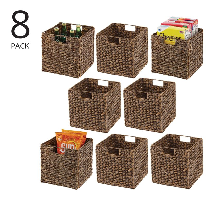 mDesign Woven Hyacinth Kitchen Storage Organizer Basket Bin, 2 of 9