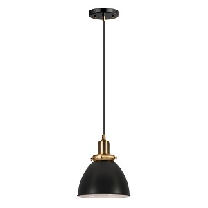 Hudson and Canal 8" Wide Pendant with Metal Shade - 1 of 4