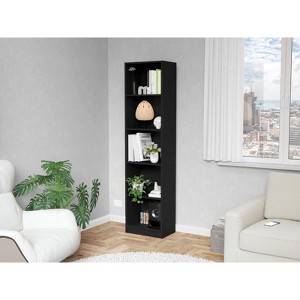 ORRD Slim 5-Shelf Bookcase, Modern Narrow Bookshelf with Space-Saving Design, for Living Room, Office, Bedroom - Multiple Finishes - 1 of 4