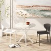 31.5'' Round Dining Table, Modern Leisure Table With Removable Tabletop And Metal Cross Legs For Living Room - 2 of 4