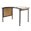 9×12 Feet CarPort, Canopy for Outdoor Activities, Steel Frame Grape Gazebo, Retractable Shade Garage Canopy with Polyester Roof-Coolbibila - 4 of 4