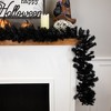 Northlight Colorado Spruce Artificial Halloween Garland - 9' x 10" - Black - Unlit - 3 of 4