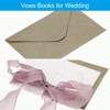 Unique Bargains His and Her Wedding Vows Books Ribbon Card 6.7x4.7 Inch 2 Pcs - 3 of 4