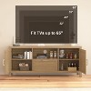 Farmhouse TV Stand for TVs Up to 65", Farmhouse Entertainment Center with Door, Rustic Media Console TV Cabinet with Storage & Adjustable Shelf - 3 of 4