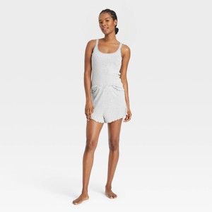 Women's Ribbed Tank Top and Shorts Pajama Set - Colsie™ - 1 of 3