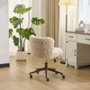 Karl Home | Plush Velvet Swivel Chair Antique Bronze Base With Wheels - 2 of 4