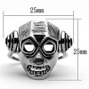 Slickblue Women’s Polished Stainless Steel Skull Ring with Jet Black Synthetic Crystal, Size 5-10 - 2 of 4
