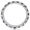 Pompeii3 1/2ct Blue Sapphire Diamond Wedding Band Stackable Eternity Ring 14k White Gold - 2 of 4