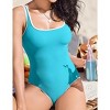 AI'MAGE Womens Swimsuit One Piece Tummy Control Bathing Suit Ribbed Sport Swimwear Color Block - 3 of 3