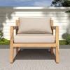 Christopher Knight Home Marja Boho Outdoor Acacia Wood Woven Rope Chair with Cushion - 2 of 4