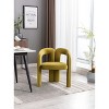 Grungis 25.2" Wide Velvet Accent Chair with Sturdy Frame,Barrel Chair with  Curved Backrest,Accent Chair for Reading Room,Office,2pc - 2 of 4