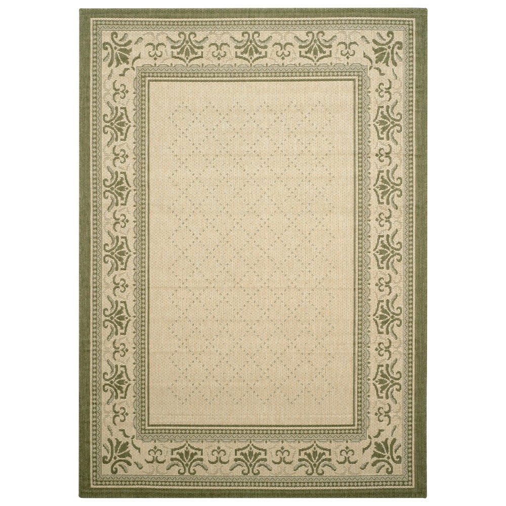 5'3inX7'7in Camille Outdoor Rug Natural/Olive - Safavieh