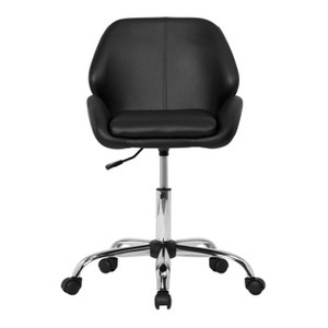Pearl Office Swivel Height Adjustable Task Chair Black - Calico Designs: Modern Armless, Upholstered, Steel Frame - 1 of 4