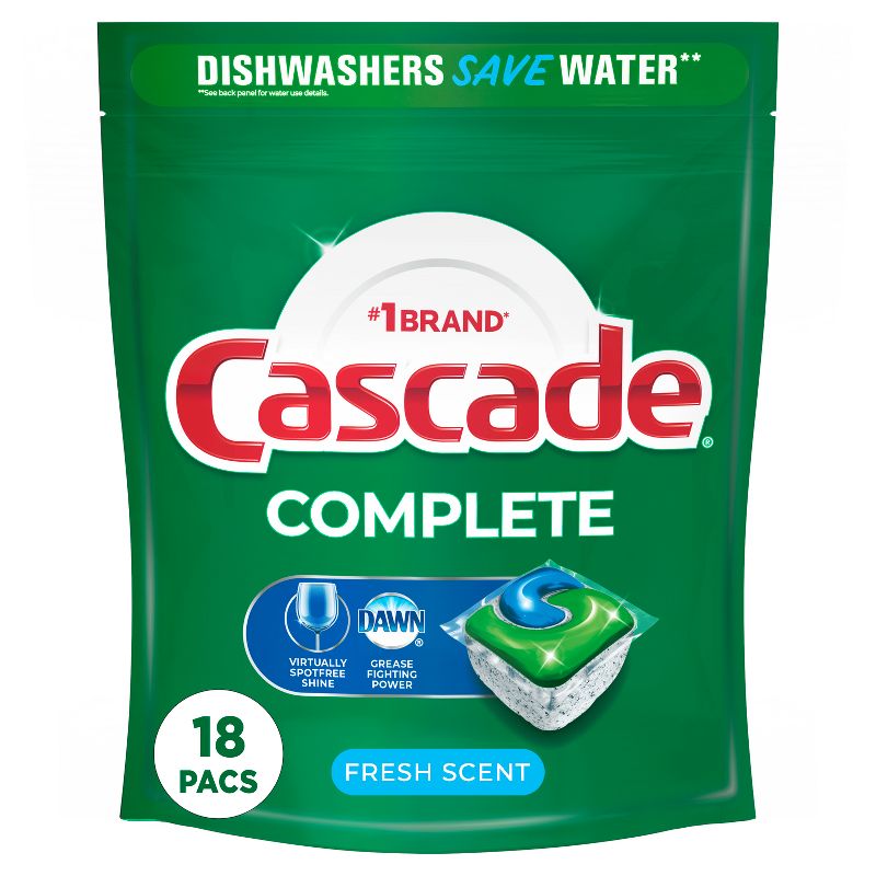 Cascade Fresh Scent Complete ActionPacs Dishwasher Detergents, 1 of 13