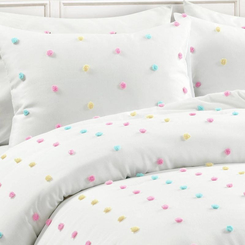 3pc Full/Queen Kids&#39; Rainbow Tufted Dot Oversized Comforter Set - Lush D&#233;cor, 4 of 9