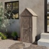 Decksplore 1.67 ft. W x 2.16 ft. D Outdoor Storage Resin Shed Lockable Resin Garden Shed for Backyard(21.12 cu ft） - 4 of 4