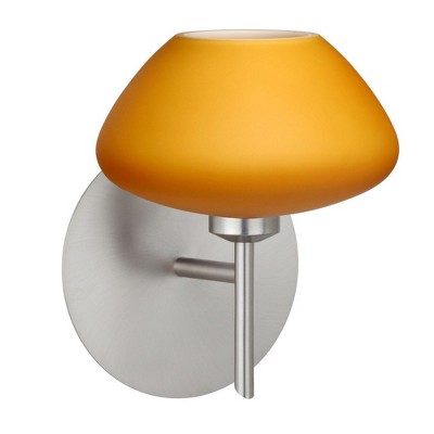 Besa Lighting Peri 1 - Light Wall Light in  Satin Nickel