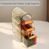 Unique Bargains Dust-proof Makeup Organizer with 3 Drawers for Lipstick Brush Brown 1 Pc - 2 of 4