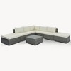 8-Pieces Outdoor Wicker Modular Sectional Sofa Set with Coffee Table, Free Combination - 2 of 4