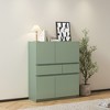 MDF Wooden Storage Cabinet dressers with 4 Doors and 2 Drawers, Spacious Storage and Versatile Use - 3 of 4