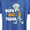 Women's - SpongeBob SquarePants - Squidward Nope Not Today Short Sleeve Graphic T-Shirt - 2 of 4