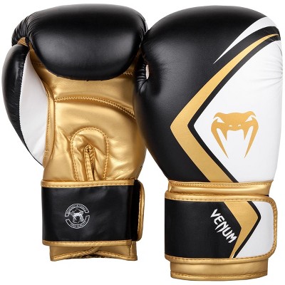 Venum Contender 2.0 Training Boxing Gloves - 12 oz. - Black/White/Gold