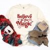 S.W.Smiley Believe in Magic Sparkle - Women's Garment Dyed Long Sleeve Graphic T-Shirt - 2 of 4