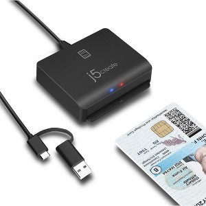 j5create USB™ Smart Card / CAC Reader - 1 of 4