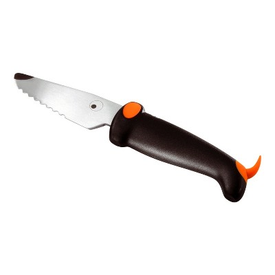 Kuhn Rikon Orange and Black 3 Inch Dog Knife with Serrated Teeth