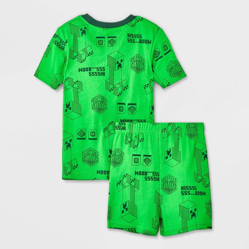 Boys&#39; Minecraft 4pc Pajama Set - Green, 2 of 5