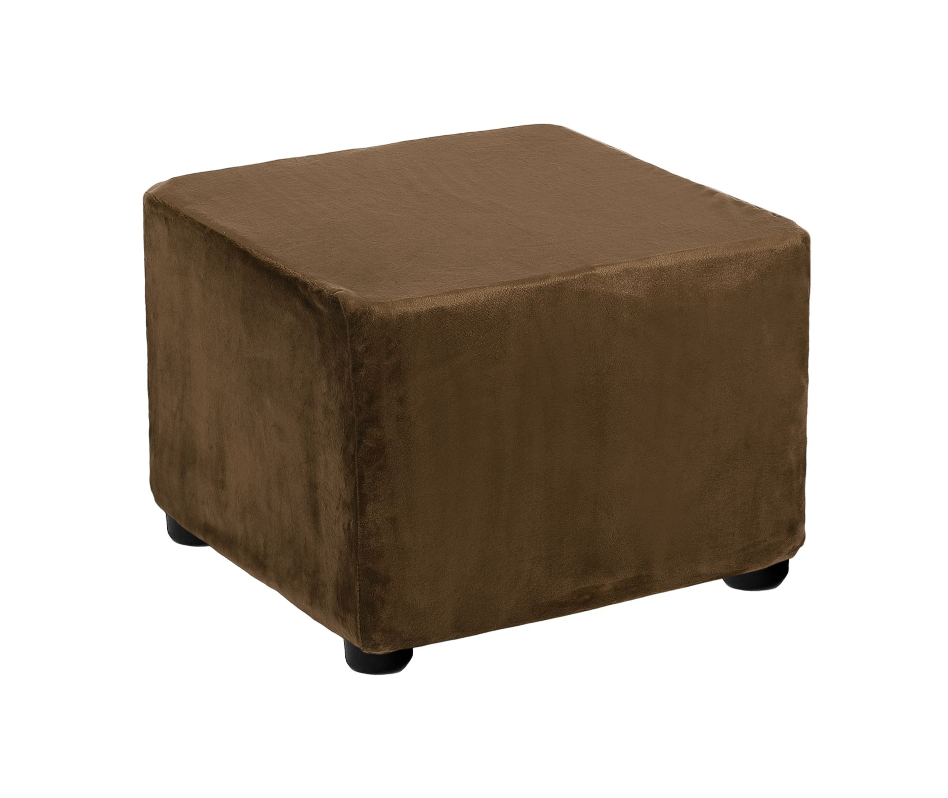 Unique Bargains Stretch Band Furniture Protecting Square Stool Covers 60-76cm/24-30inch Dark Coffee