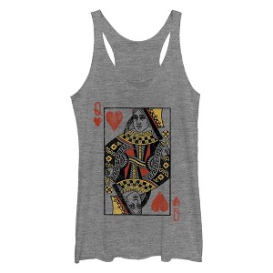 Women's Lost Gods Queen of Hearts Racerback Tank Top - 1 of 4