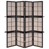 Vynxaria Tan and Cappuccino 4-Panel Folding Screen - 2 of 4