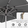 TiramisuBest Rectangle Patio Umbrella with Crank Lift & Tilt Brick red - 4 of 4