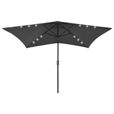 Garden Parasol Green Polyester 6.6 x 9.8 ft Foldable vidaXL