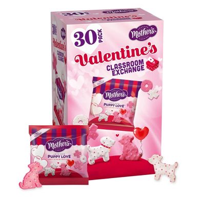 Mother's Puppy Love Cookies Valentine’s Day 30 Individual Bags - 0.5oz