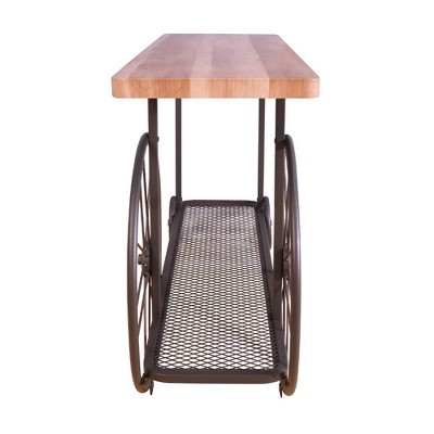 Francie 48" Oak and Antique Gray Industrial Console Table