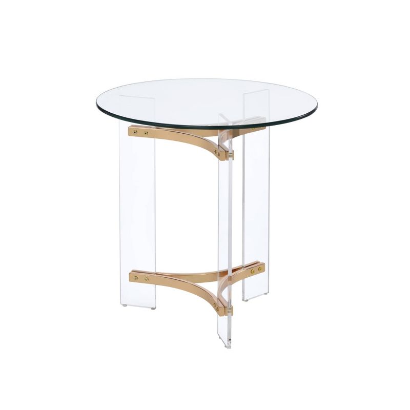 23&#34; Sosi Accent Table Gold Finish - Acme Furniture, 2 of 5