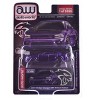 2021 Dodge Charger SRT Hellcat Redeye Purple Chrome with Black Hood Limited Edition 1/64 Diecast Model car by Auto World - 3 of 3