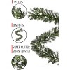Perfect Holiday 6' Snow Dusted Nulato Pine Garland with Silver Ornaments & Glitter Berry Clusters - 4 of 4