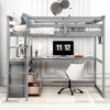 NicBex Full Size Bunk Bed with Desk Loft Bed Bed Frame with Storage Racks, 2 Drawers, Ladder, Guardrails, No Box Spring Required - 2 of 4