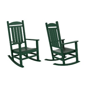 WestinTrends All-Weather Outdoor Patio Poly Classic Porch Rocking Chair (Set of 2) - 1 of 4